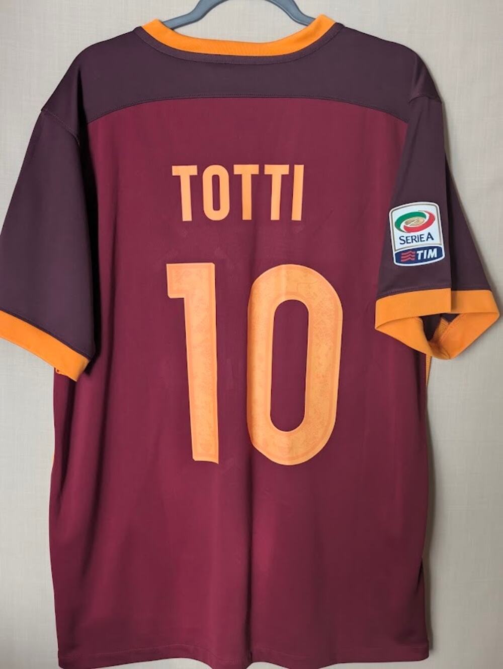 Roma Totti 2015/16 Home Authentic Jersey XL Nike Football Shirt
